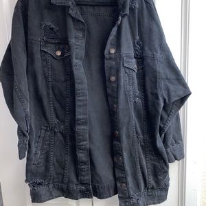 Oversized jean jacket
